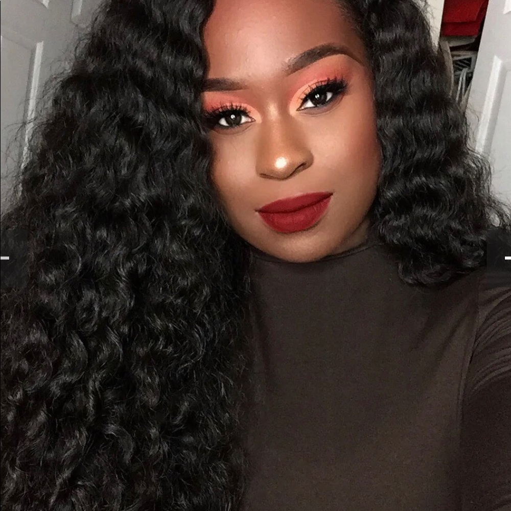22 inch yummy hair extensions curly wave full bundles (3) and (1) 18 inch